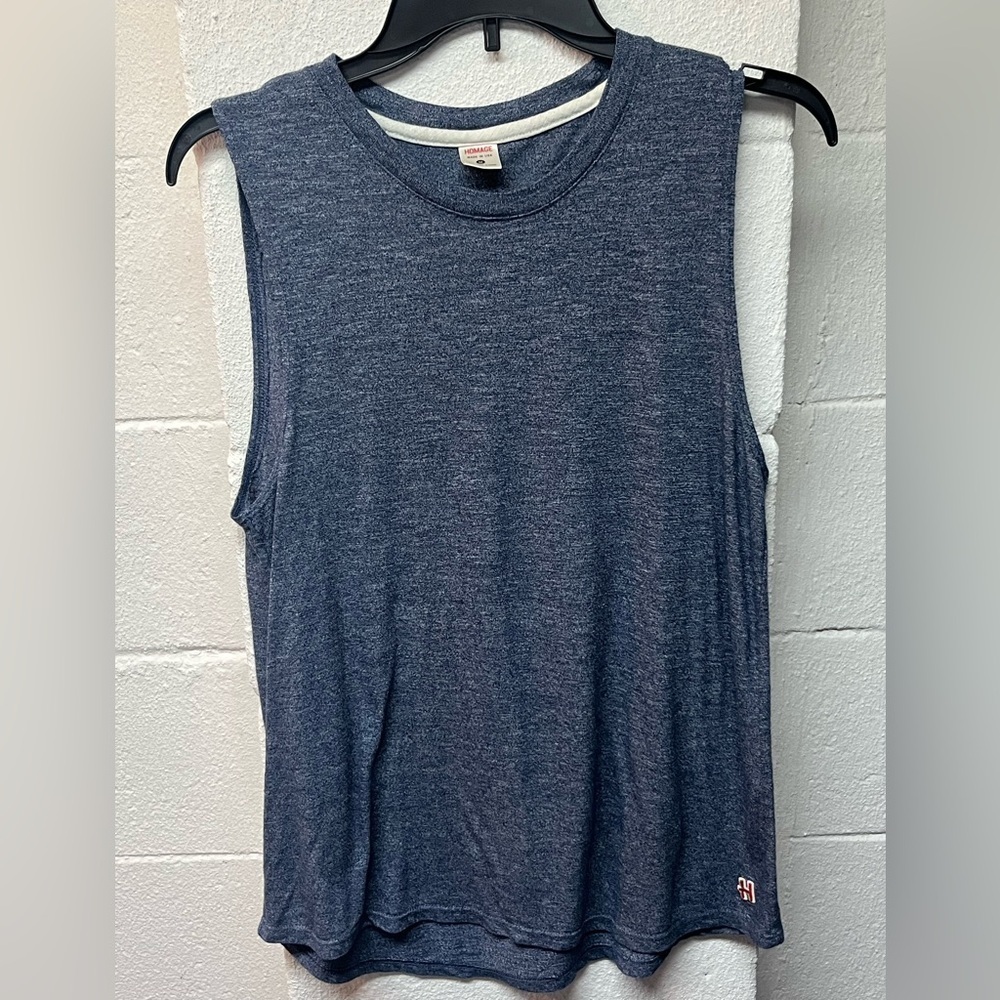 Women's Go to Sleeveless Tee from Homage. | Navy